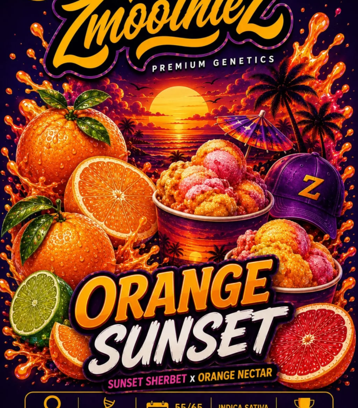 Sementes feminizadas Orange Sunset – Zmoothiez Genetics